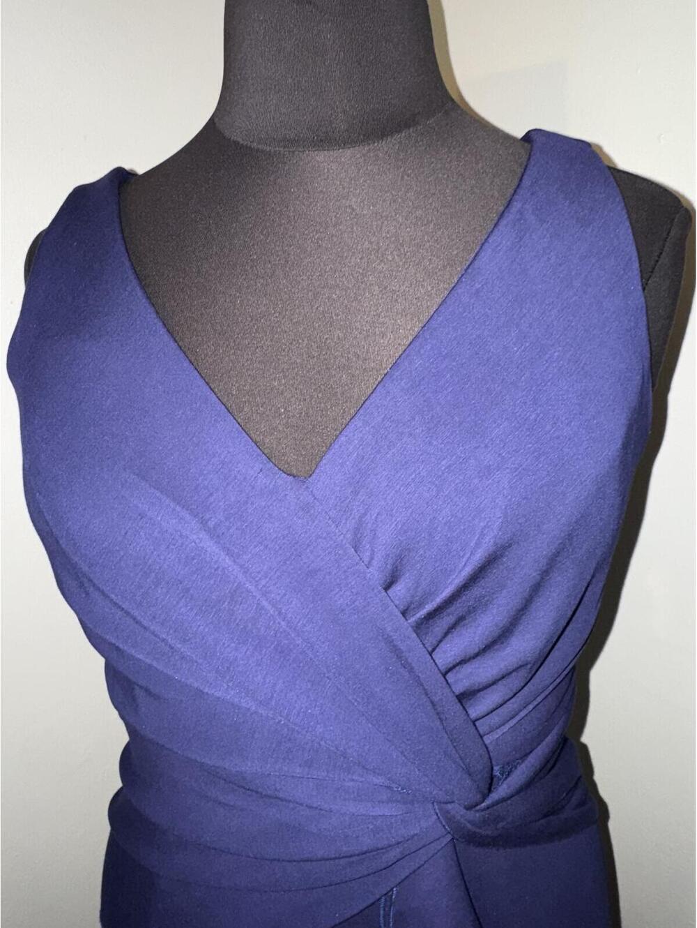 LSISI Navy Blue Ruffle Hem Formal Maxi Dress XL NWT - Picture 4 of 8